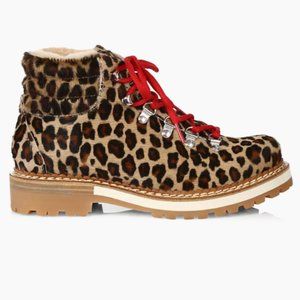 Montelliana 1965 Leopard Print Marlena Shearling Boot (38) NWT